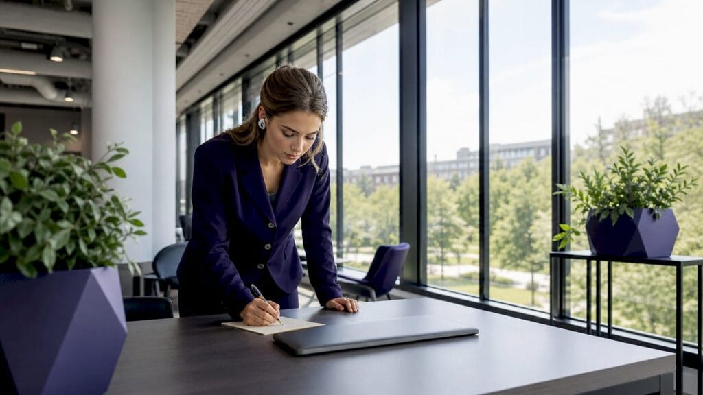 Unga entreprenörer som jobbar i moderna coworking-miljöer