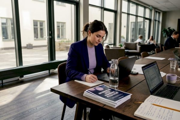 Grundare som jobbar från ett coworking-kontor