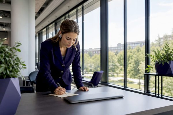 Unga entreprenörer som jobbar i moderna coworking-miljöer